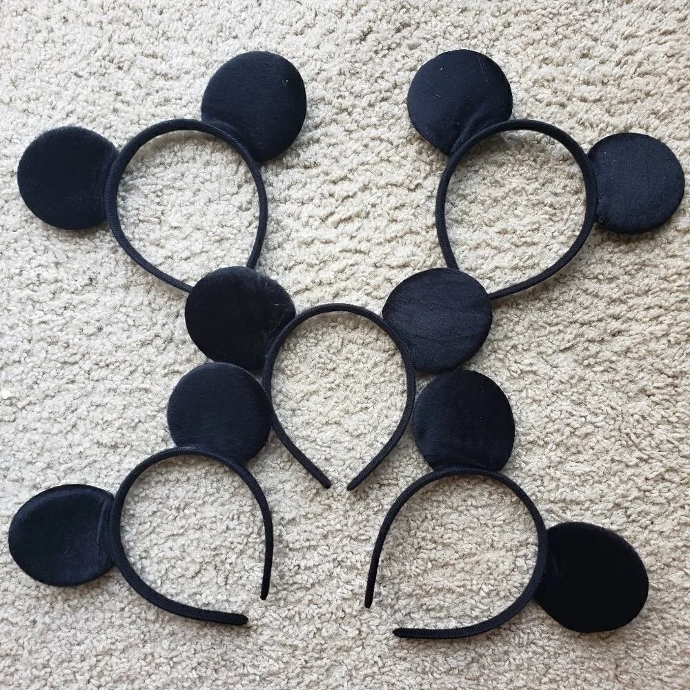 5 Pcs Mickey Mouse Disney Ears Headbands New